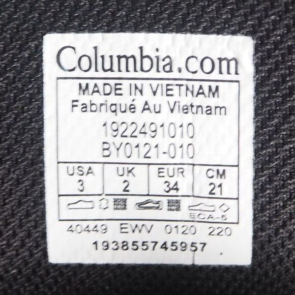 Columbia Flow Borough Mid Outdoor Hiking Boots Black BY0121-010 Youth 3 - Picture 10 of 11